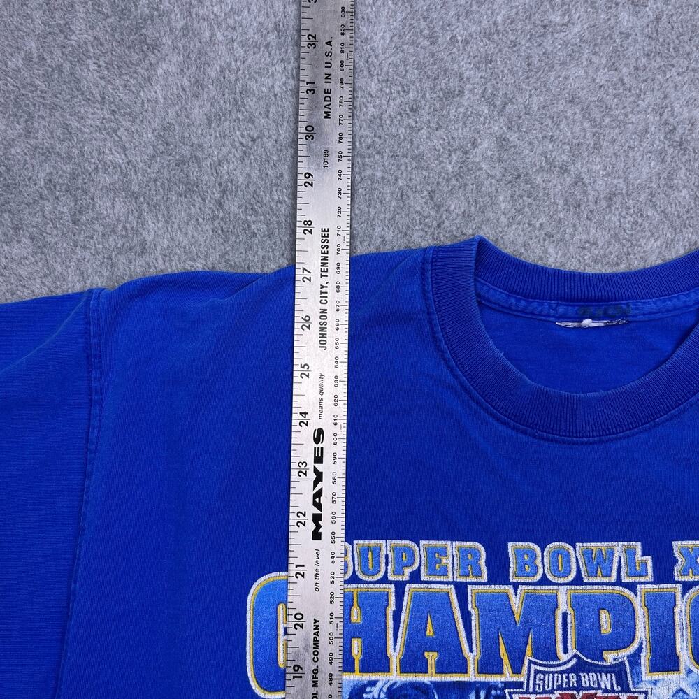 vtg pro player super bowl xxxiv champions st louis rams t-shirt blue xl - Picture 5 of 7